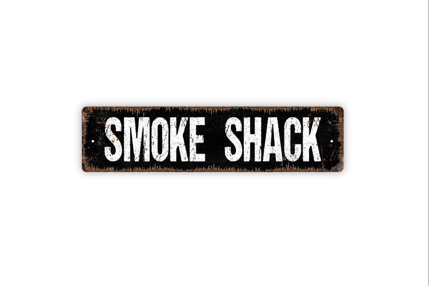 Smoke Shack Sign | BBQ Wall Sign for Outdoor Kitchen, Patio, or Man Cave | Barbecue Grill Décor Metal Sign or Vinyl Sticker Gift for Him