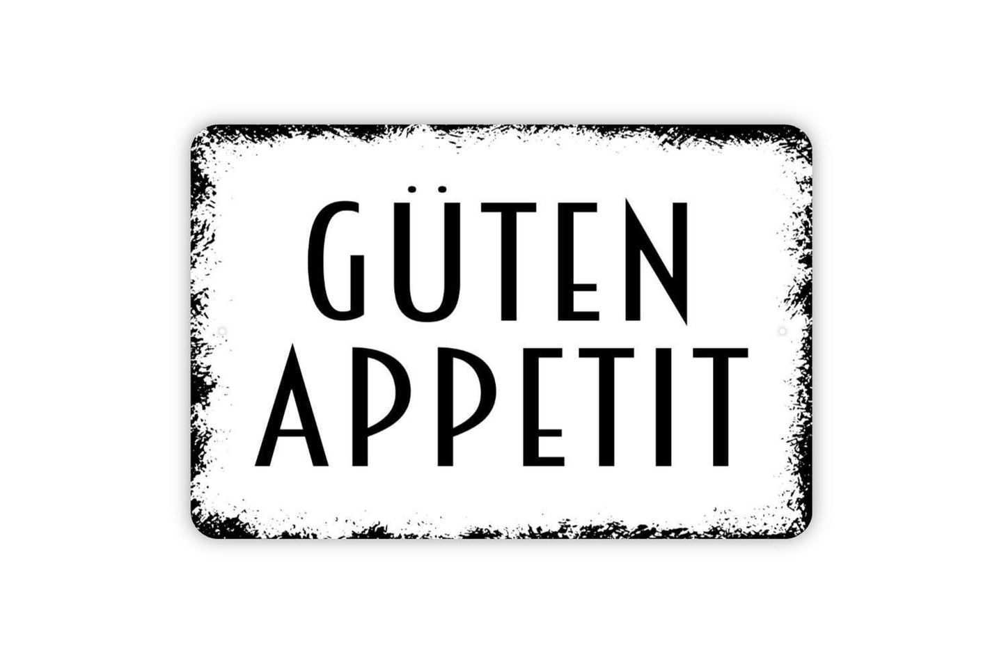 Guten Appetit Sign - Enjoy Your Meal Metal Kitchen Wall Art