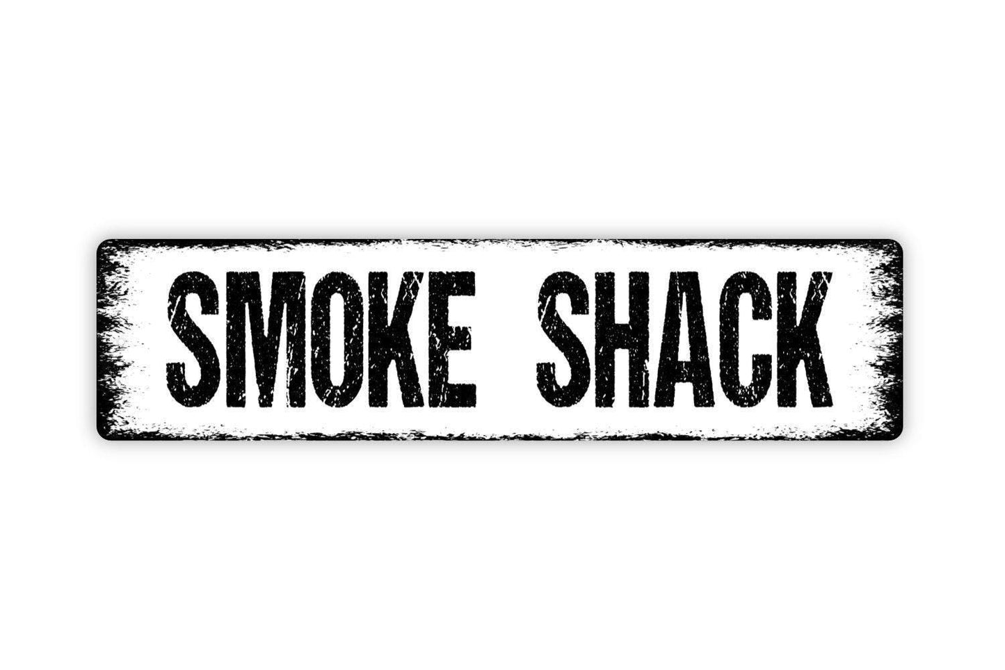 Smoke Shack Sign | BBQ Wall Sign for Outdoor Kitchen, Patio, or Man Cave | Barbecue Grill Décor Metal Sign or Vinyl Sticker Gift for Him