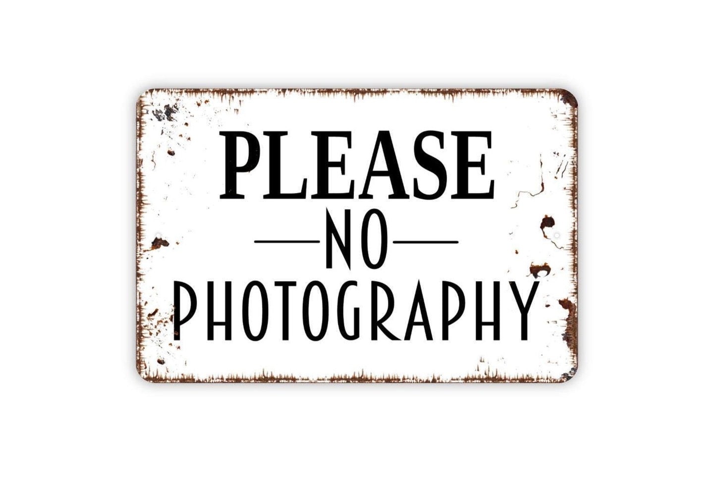 Please No Photography Sign | Rustic Privacy Wall Decor | No Camera Event Business Wedding Venue Sign | Metal Sign or Vinyl Sticker