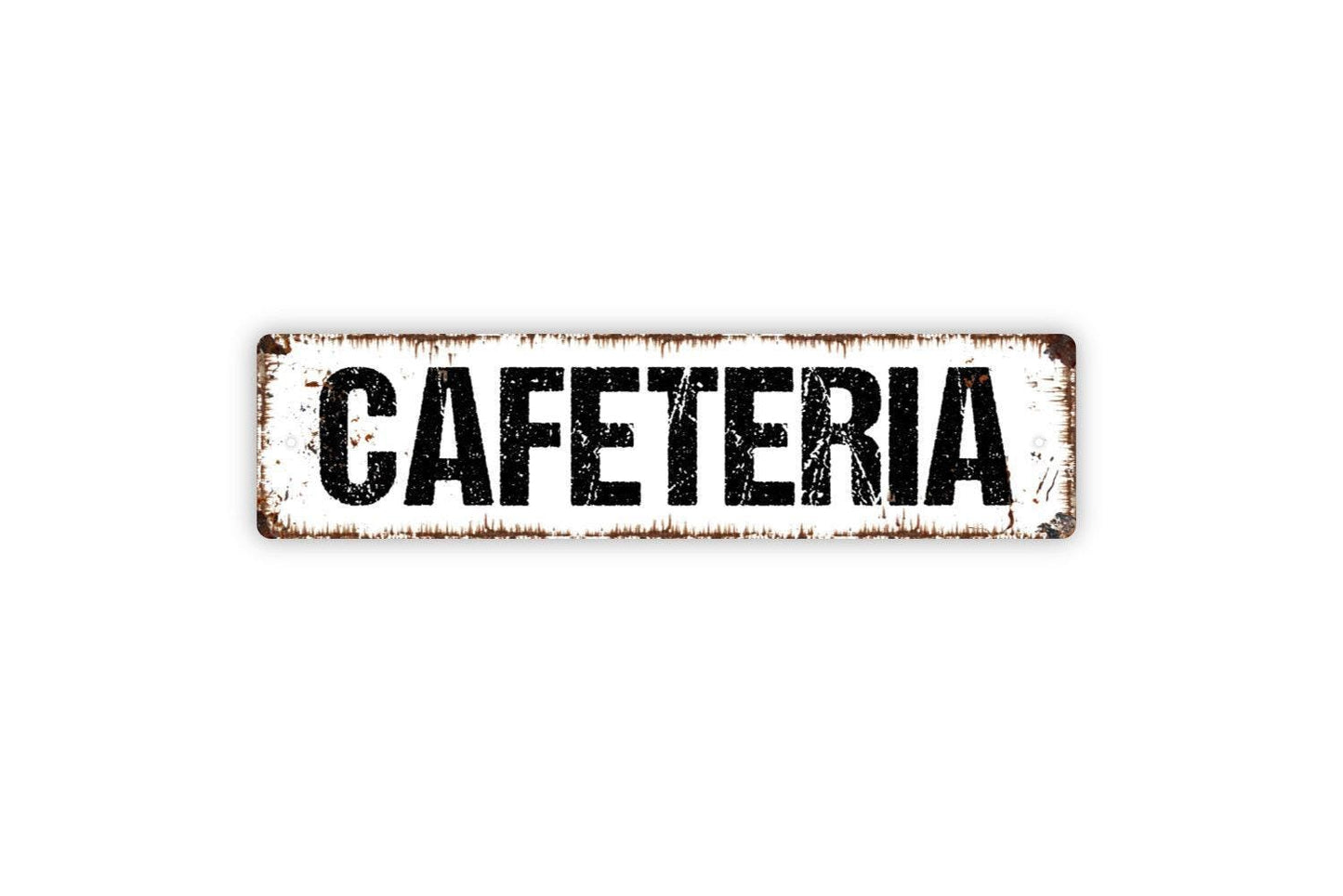 Cafeteria Sign - School Dining Hall Kitchen Restaurant Cafe Diner Vinyl Sticker Or Street Metal Sign or Door Name Plate Plaque