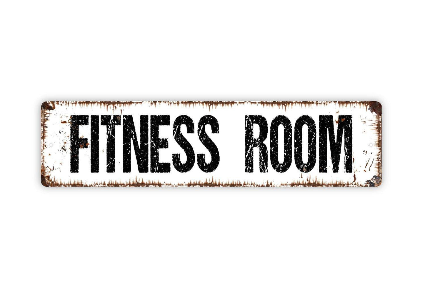 Fitness Room Sign - Vinyl Sticker Or Metal Street Sign or Door Name Plate Plaque