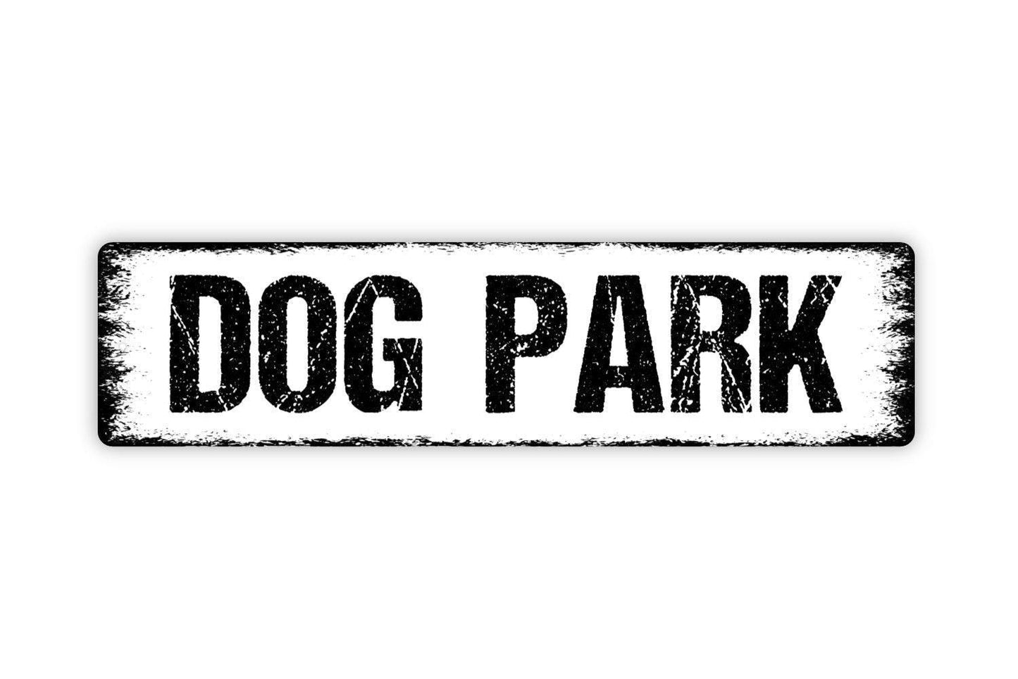 Dog Park Sign - Play Yard Puppy Pup Doggy K9 Doggie Vinyl Sticker Or Street Metal Sign or Door Name Plate Plaque
