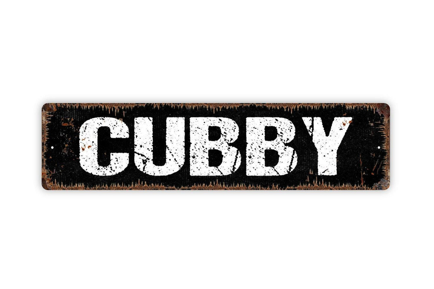 Cubby Sign - Locker Storage Book Bag School Children Kids Reading Corner Vinyl Sticker Or Street Metal Sign or Door Name Plate Plaque