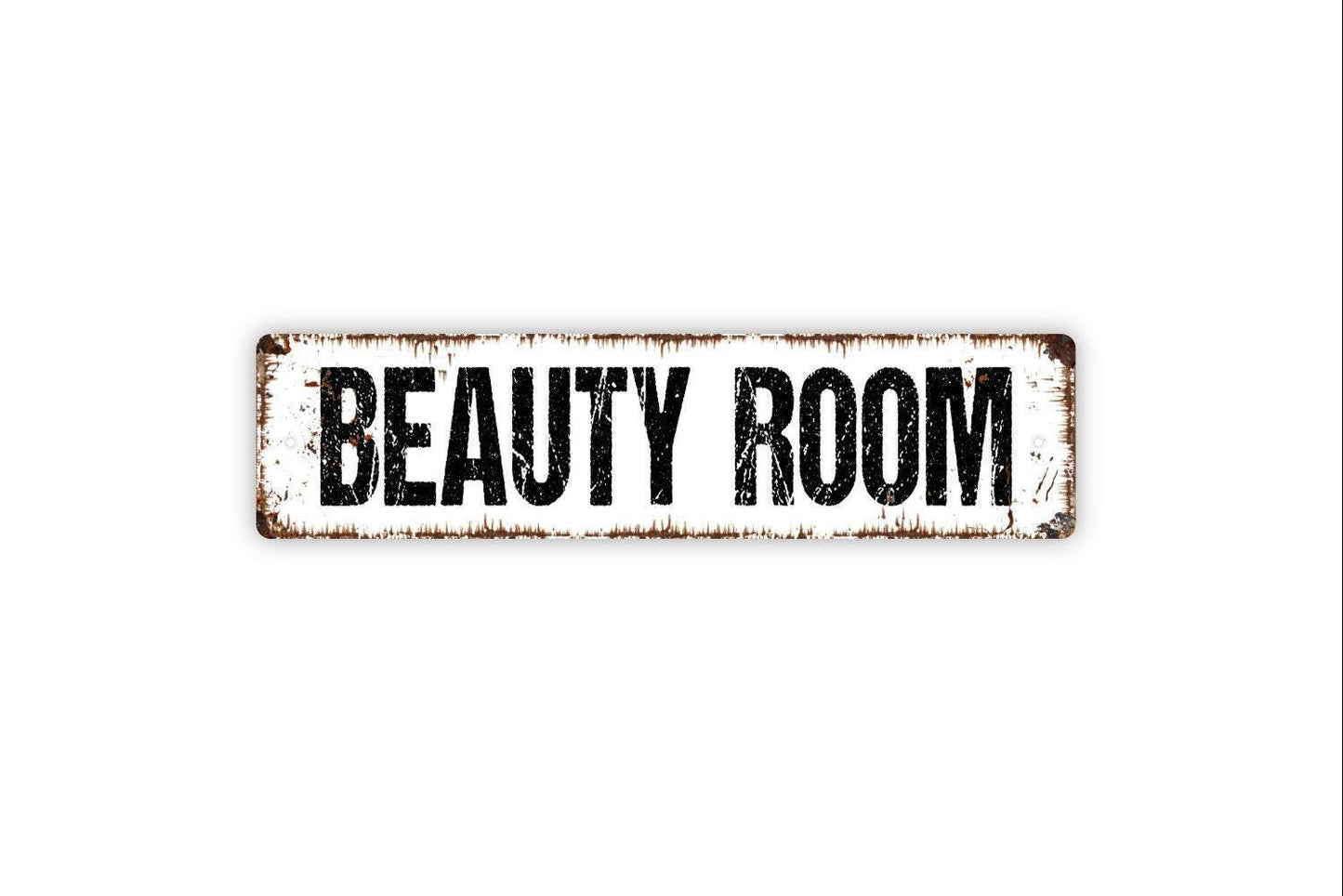Beauty Room Sign - Vinyl Sticker Or Street Metal Sign or Door Name Plate Plaque
