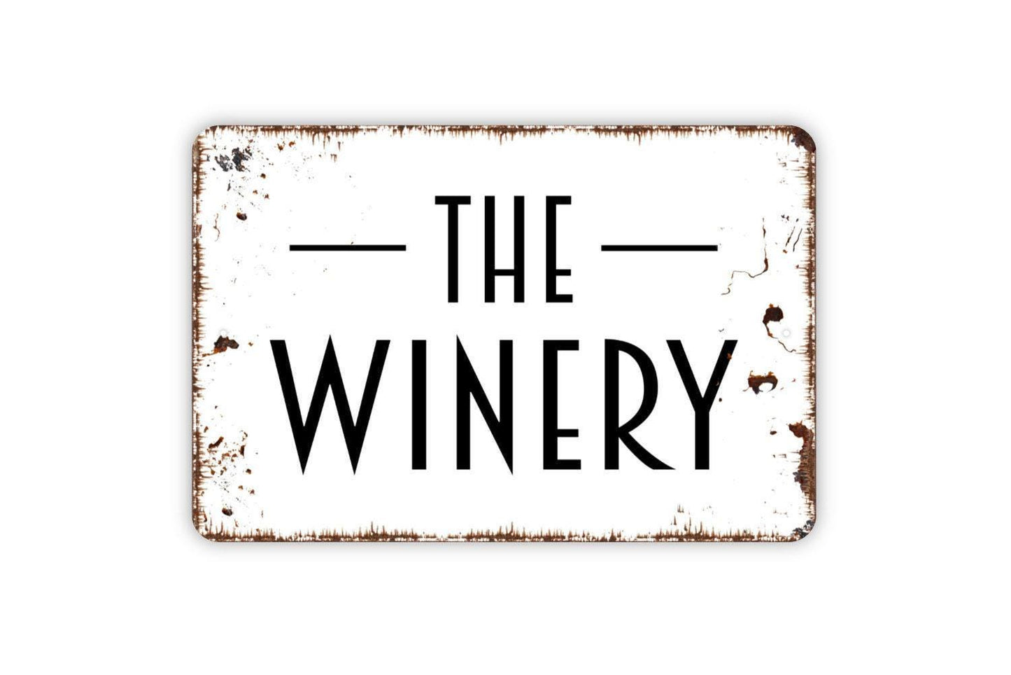 The Winery Sign, Metal Sign, Farmhouse Contemporary Modern Wall Metal Sign