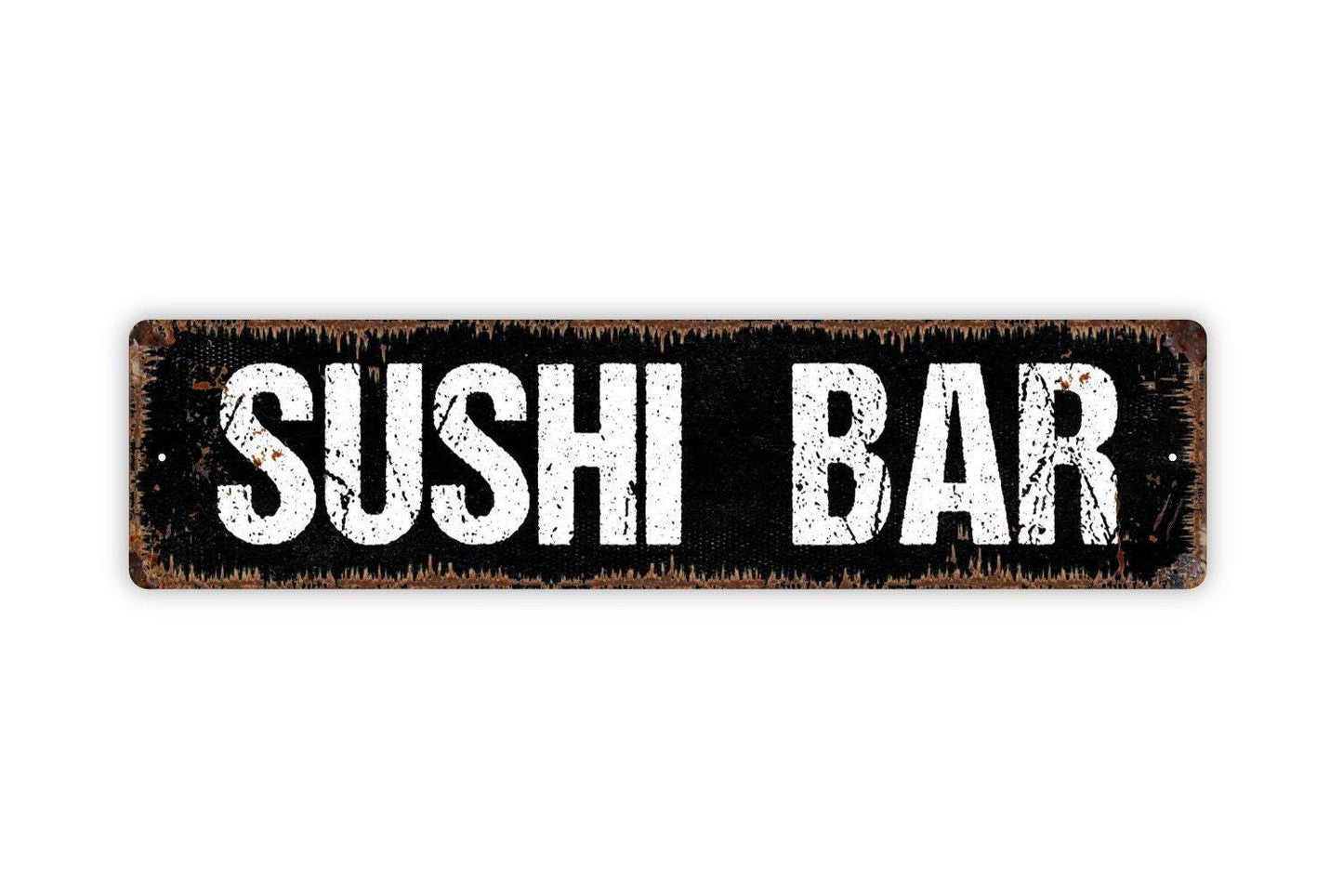 Sushi Bar Sign | Japanese Kitchen Wall Decor | Rustic Restaurant Cafe Dining Room Wall Art | Food Lover Gift | Metal Sign or Vinyl Sticker