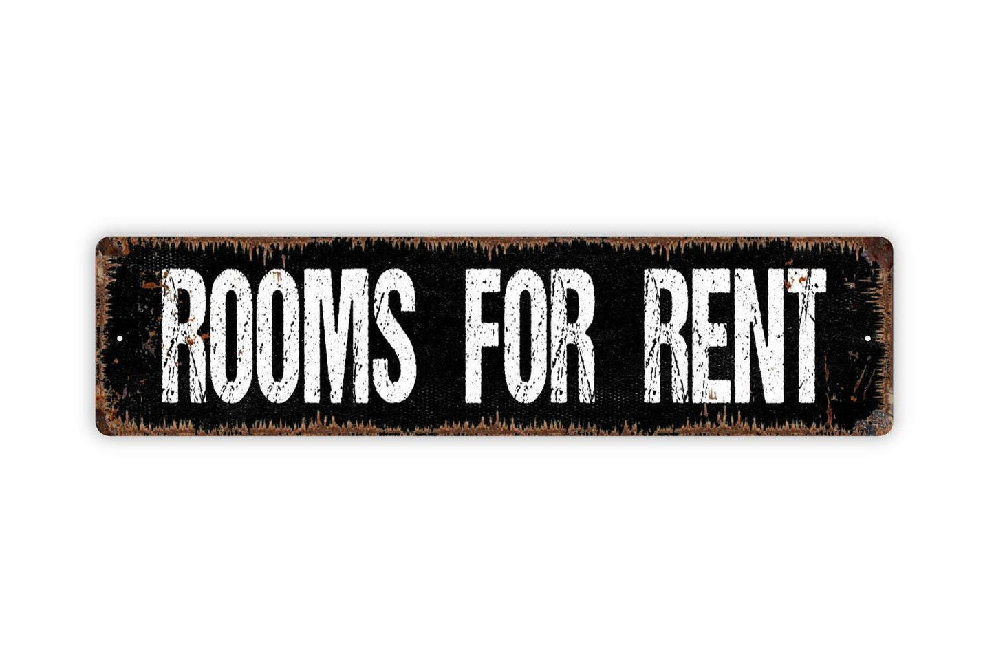 Rooms For Rent Sign | Classic Rental Property Sign | Metal Sign or Vinyl Sticker for Apartments, Hotels, Motels, or Boarding Houses