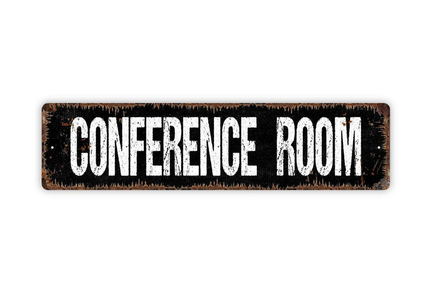 Conference Room Metal Sign, Funny Distressed Office Work Bathroom Rustic Custom Metal Sign, Rustic Street Sign or Door Name Plate Plaque