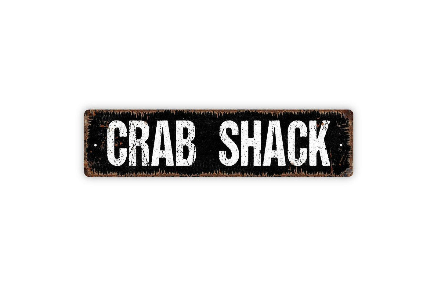 Crab Shack Sign - Seafood Surf And Turf Kitchen Restaurant Cafe Vinyl Sticker Or Street Metal Sign or Door Name Plate Plaque