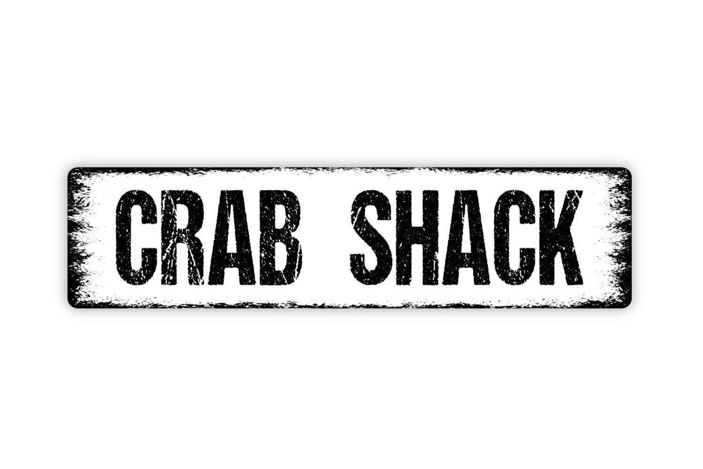 Crab Shack Sign - Seafood Surf And Turf Kitchen Restaurant Cafe Vinyl Sticker Or Street Metal Sign or Door Name Plate Plaque