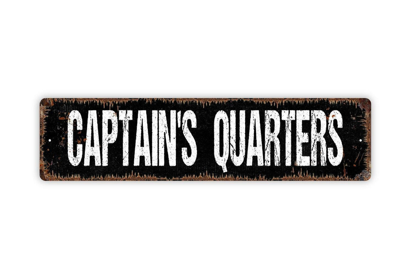 Captain's Quarters Sign - Vinyl Sticker Or Metal Street Sign or Door Name Plate Plaque
