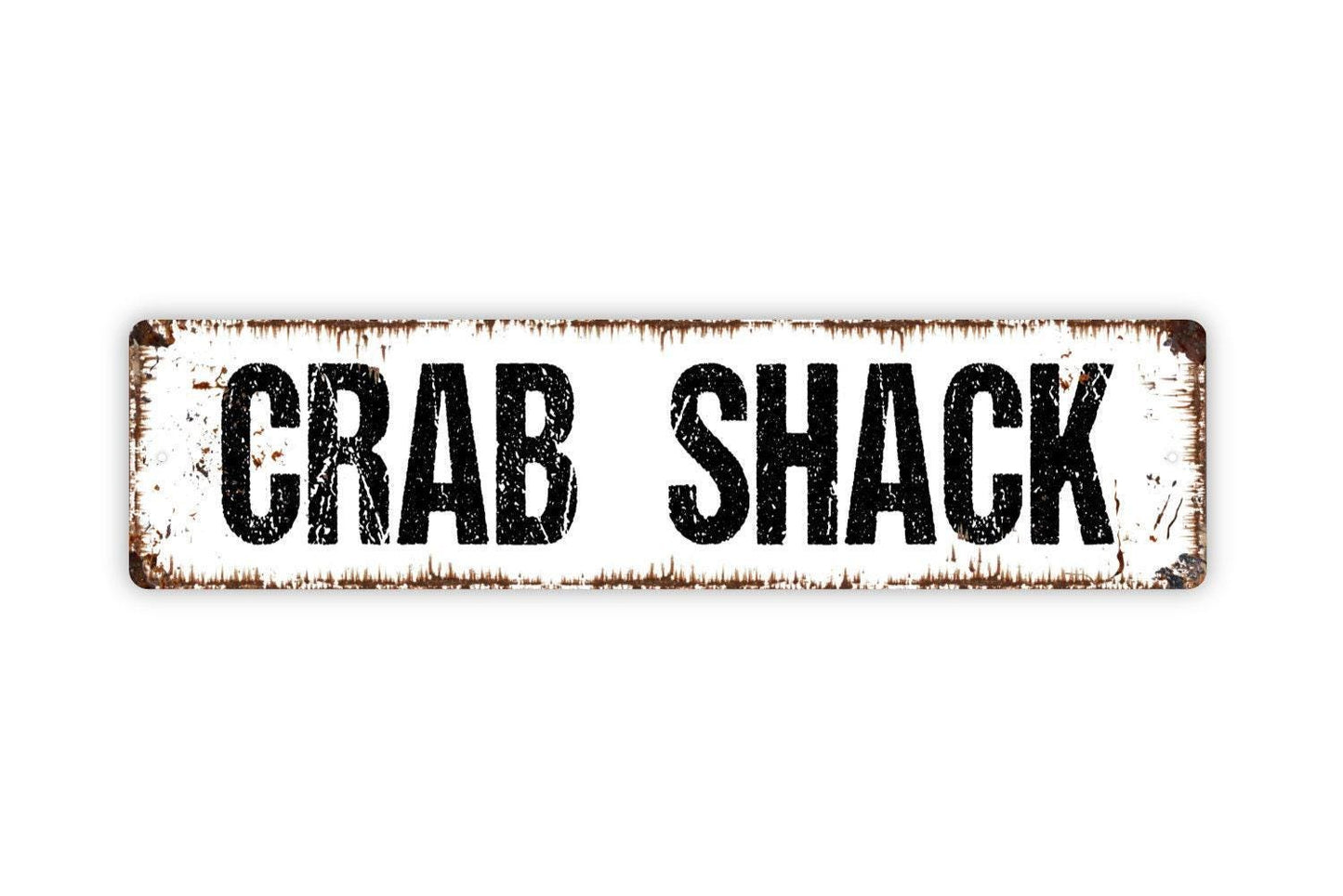Crab Shack Sign - Seafood Surf And Turf Kitchen Restaurant Cafe Vinyl Sticker Or Street Metal Sign or Door Name Plate Plaque