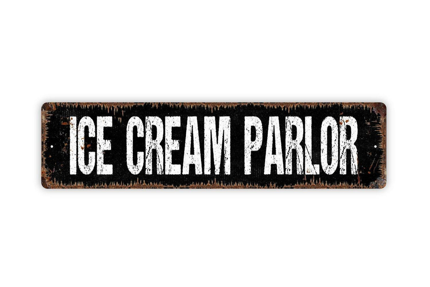 Ice Cream Parlor Sign | Metal Wall Sign | Vinyl Sticker | Ice Cream Shop Decor | Kitchen Wall Art | Sweet Shop Sign | Farmhouse Wall Decor