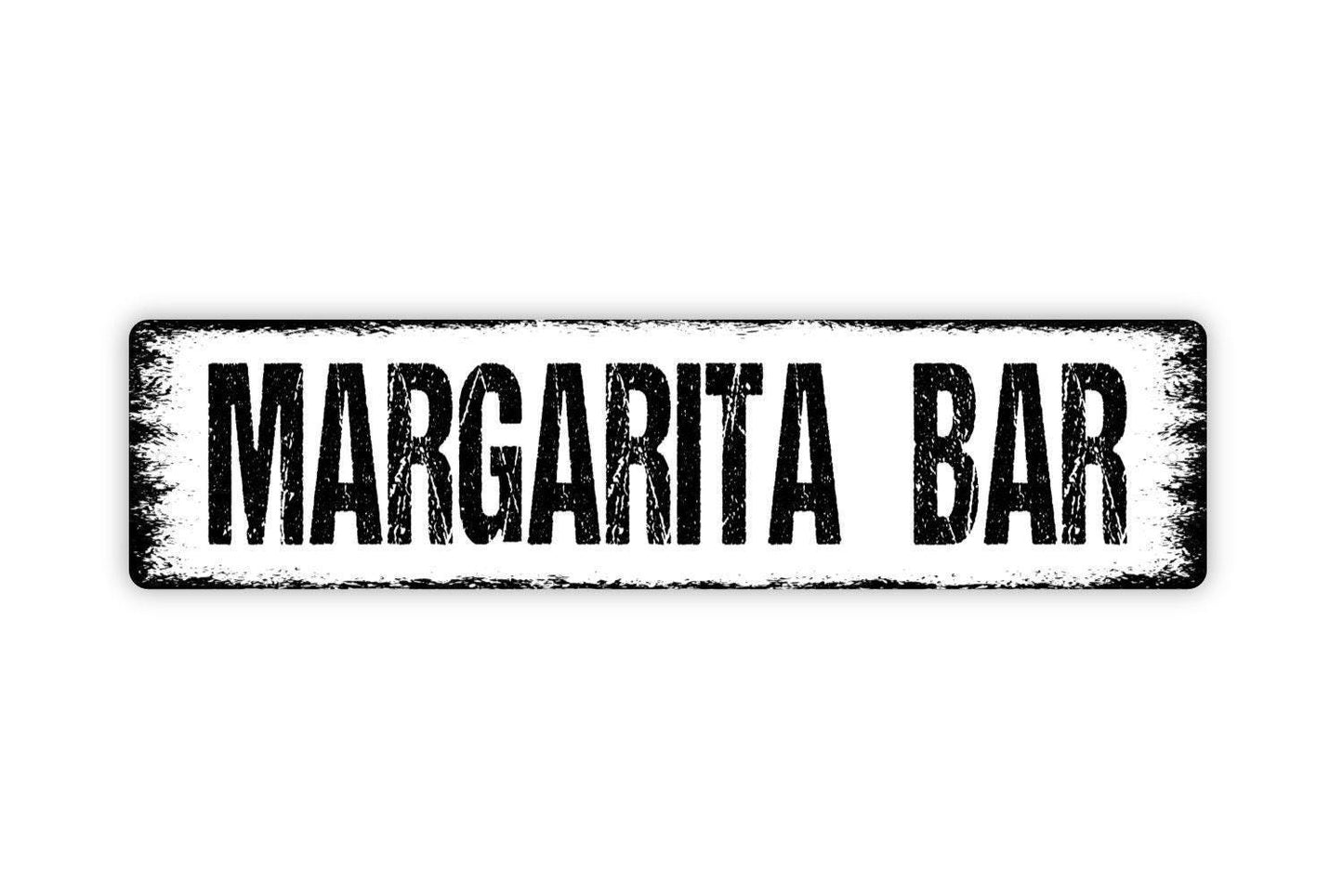 Margarita Bar Sign - Cocktail Lounge Pub Tavern Tiki Hut Drinks Vinyl Sticker Or Street Metal Sign or Door Name Plate Plaque