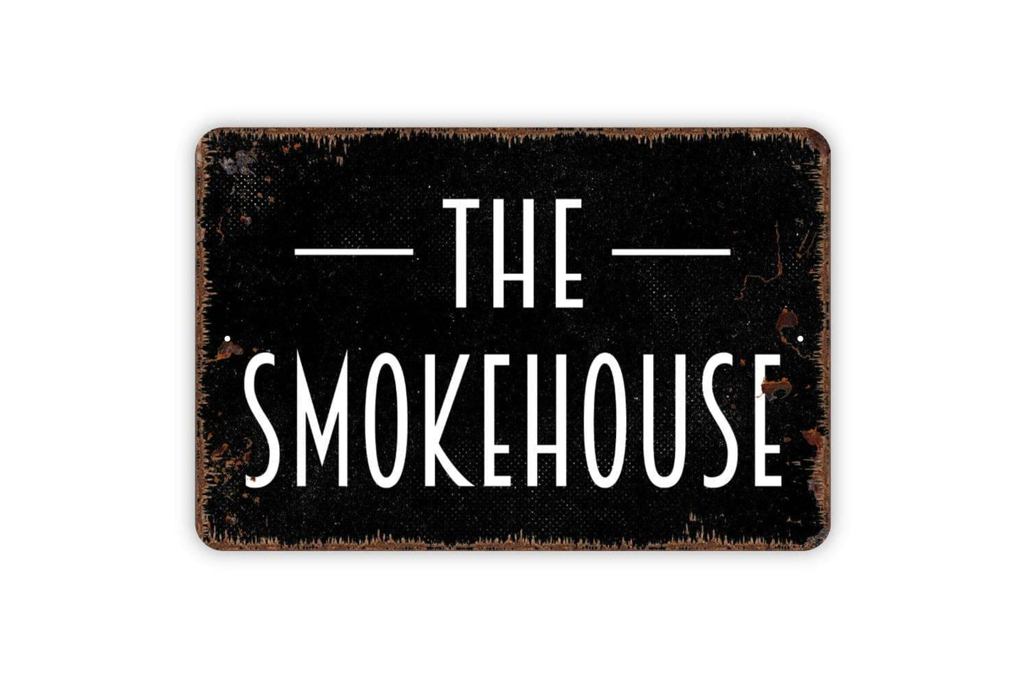 The Smokehouse Sign | BBQ Sign for Outdoor Kitchen or Grill | Rustic Cabin Metal Sign or Vinyl Sticker | Personalized Barbecue Decor