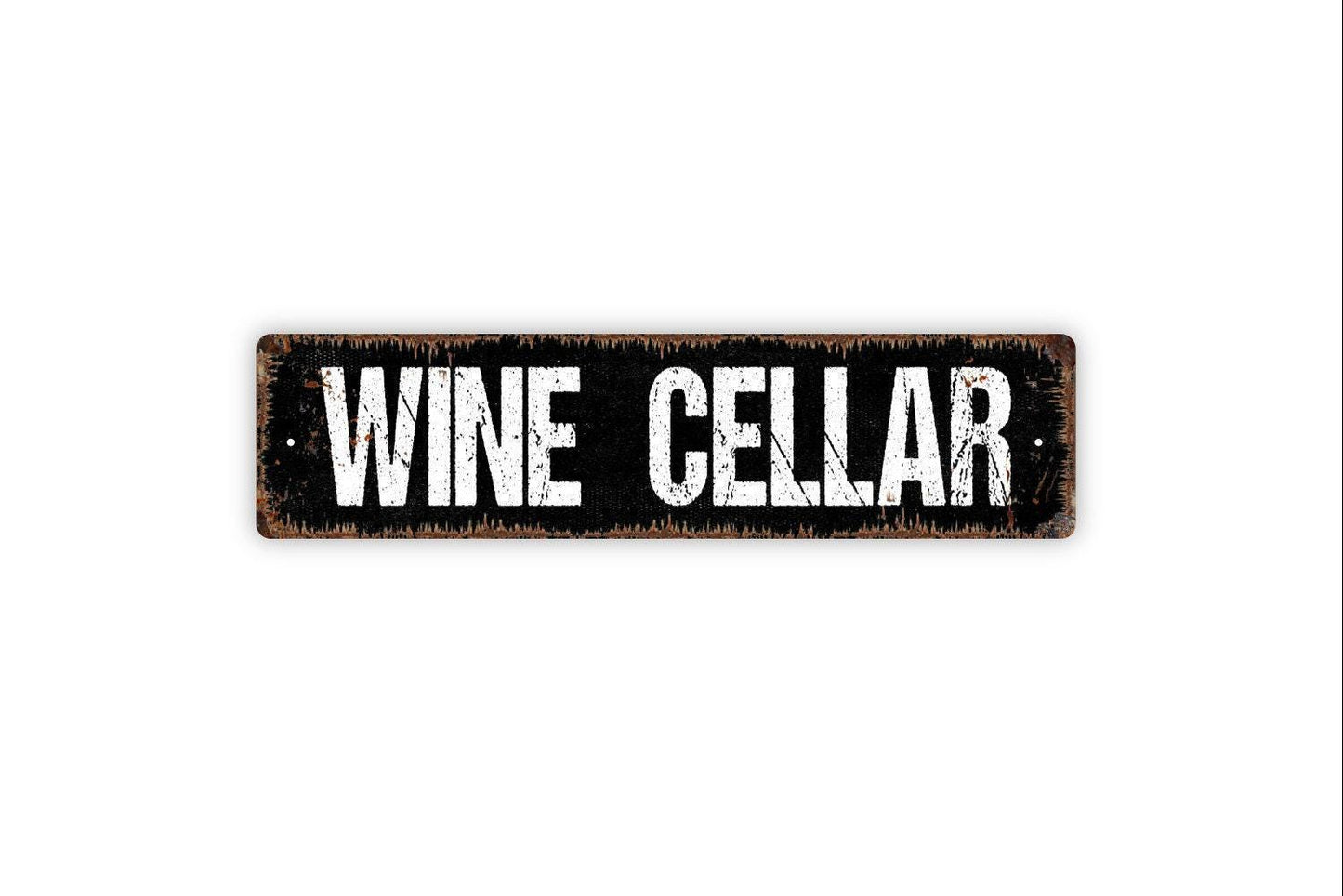 Wine Cellar Sign - Kitchen Pantry Winery Vineyard Cork Bottle Glass Vinyl Sticker Or Street Metal Sign or Door Name Plate Plaque