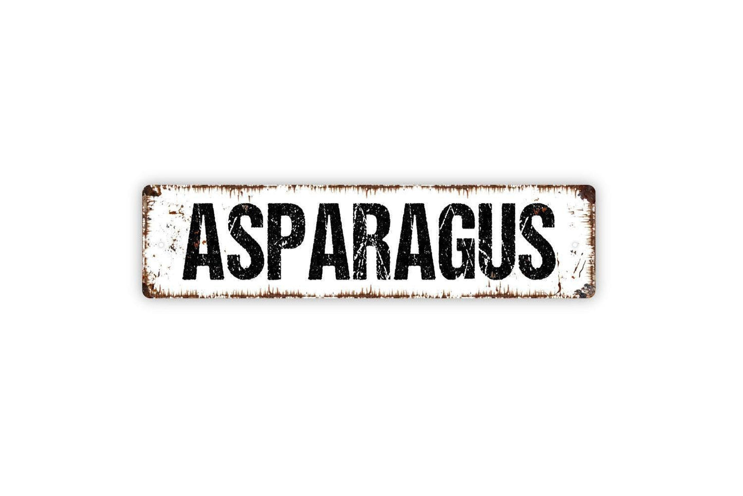 Asparagus Sign - Garden Marker Produce Vegetable Farmers Market Vinyl Sticker Or Street Metal Sign or Door Name Plate Plaque