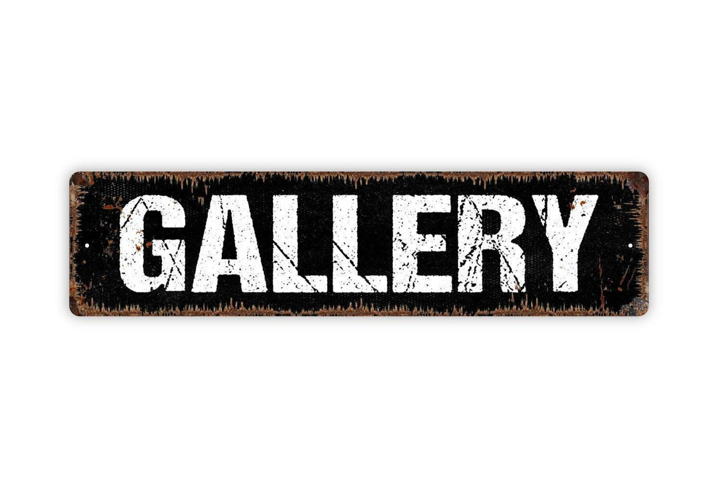 Gallery Sign Metal or Vinyl Sticker | Art Studio Sign | Rustic Farmhouse Wall Decor | Gallery Direction Sign | Museum or Home Art Sticker