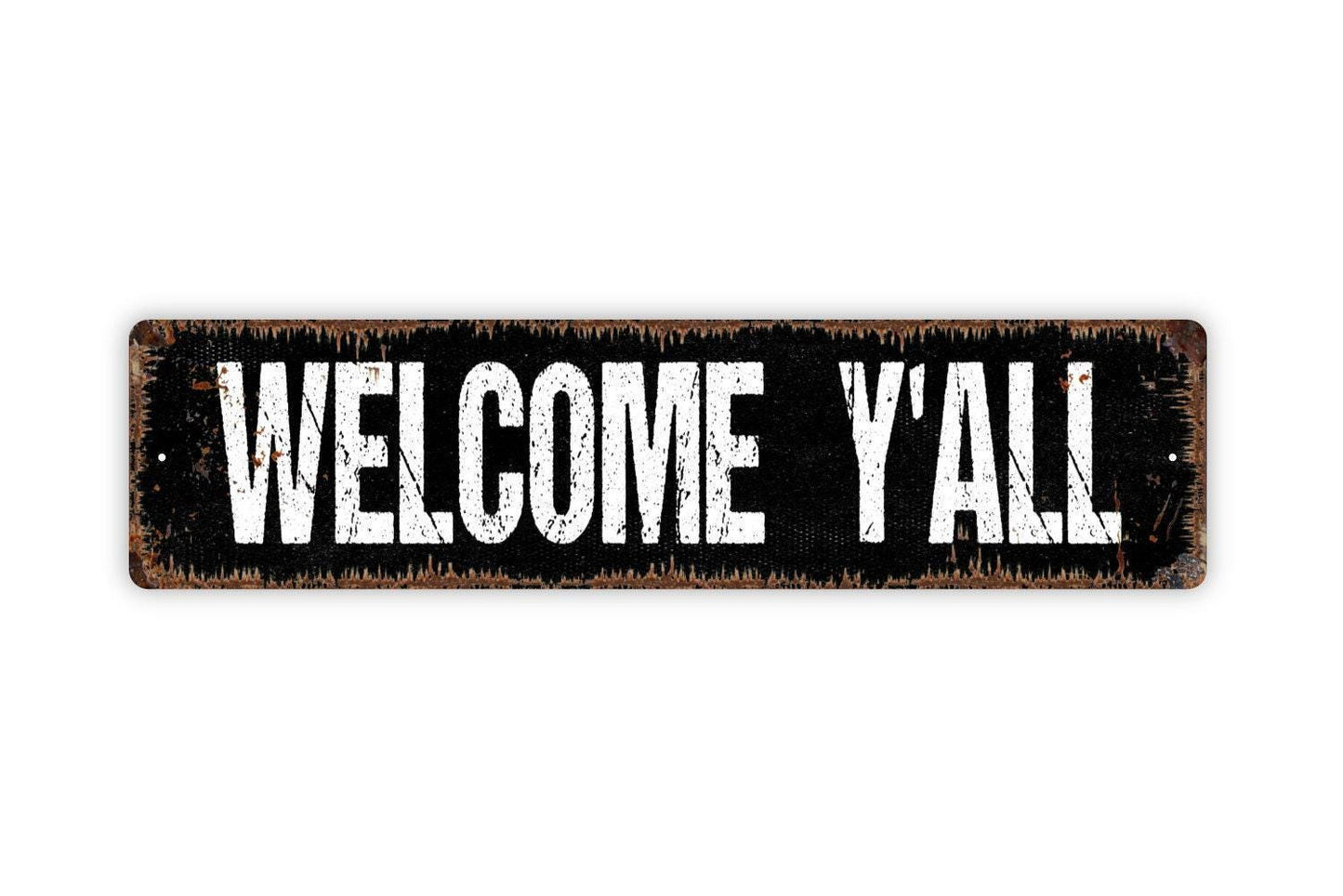 Welcome Y’all Sign | Southern Hospitality Wall Sign for Porch, Entryway, or Home Décor | Metal Welcome Sign or Vinyl Sticker Gift