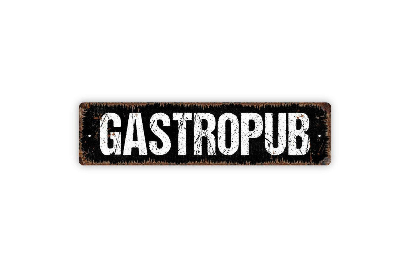 Gastropub Sign | Rustic Farmhouse Bar or Kitchen Wall Sign for Home, Pub, or Restaurant | Country Style Metal Sign or Vinyl Sticker Décor