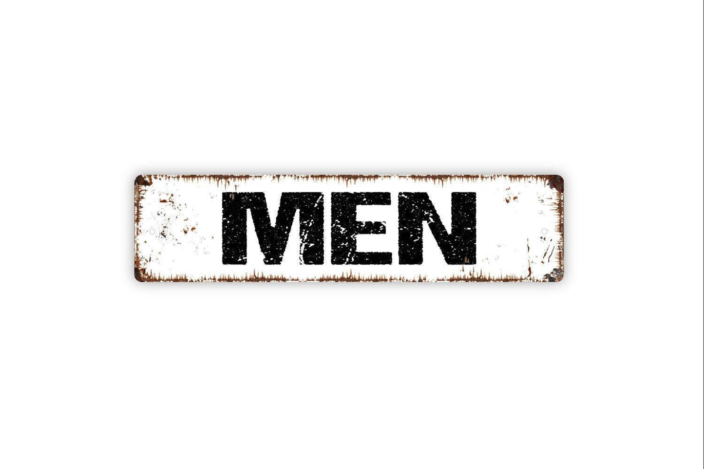 Men Sign - Restroom Bathroom Mens Guys Boys Locker Room Vinyl Sticker Or Street Metal Sign or Door Name Plate Plaque