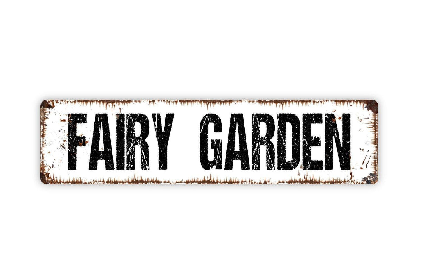 Fairy Garden Sign - Fantasy Wildflowers Zen Gardener Vinyl Sticker Or Street Metal Sign or Door Name Plate Plaque