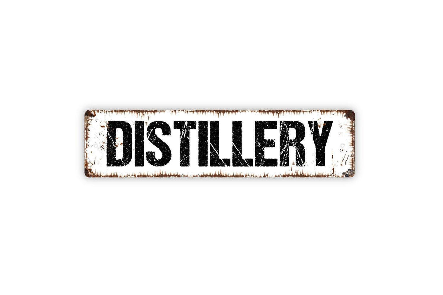 Distillery Sign - Kitchen Bar Custom Vinyl Sticker Or Street Sign or Door Name Plate Plaque