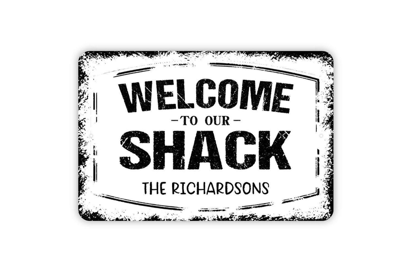 Personalized Welcome To Our Shack Sign - Custom Metal Wall Art Indoor Or Outdoor