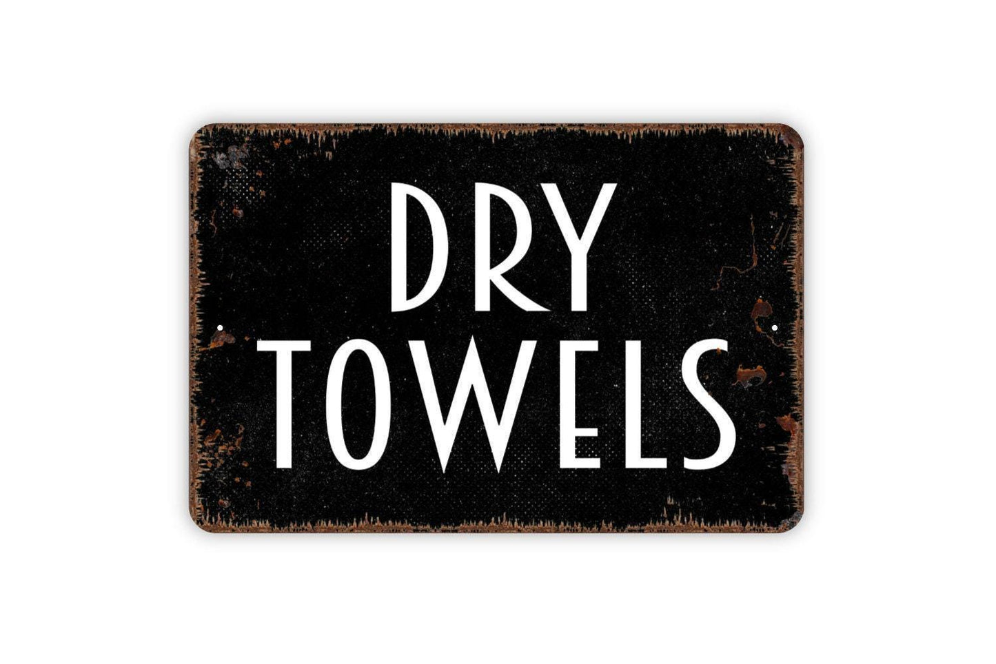 Dry Towels Sign - Swimming Pool Metal Wall Art Indoor or Outdoor