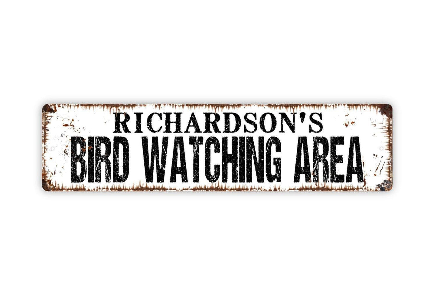 Personalized Bird Watching Area Sign, Custom Metal Sign, Vinyl Sticker Or Street Sign or Door Name Plate Plaque