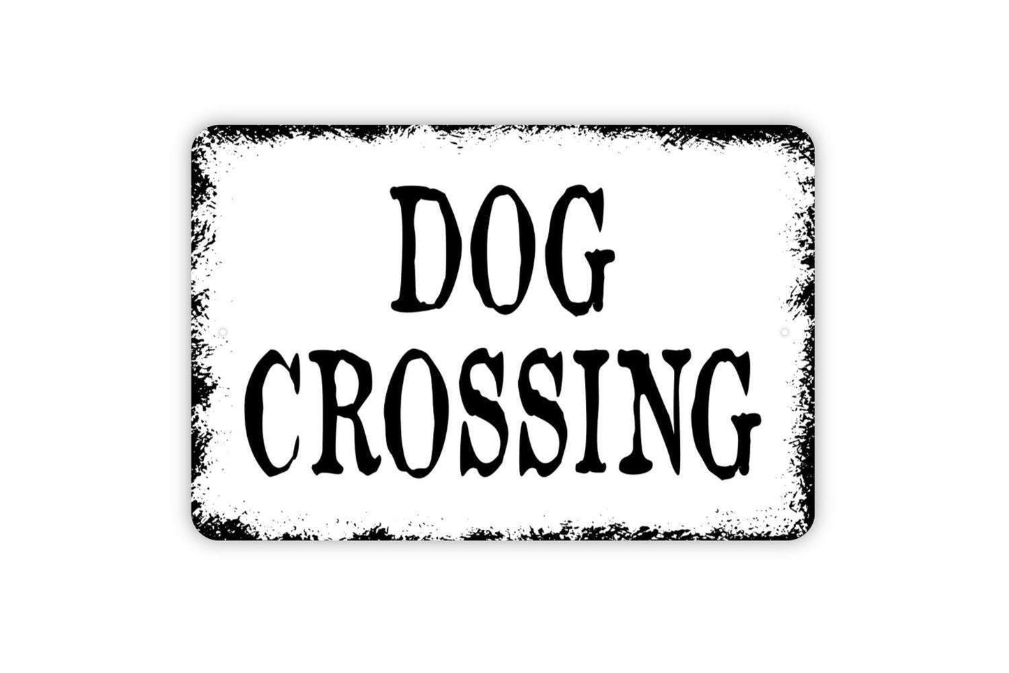 Dog Crossing Sign - Metal Indoor or Outdoor Wall Art