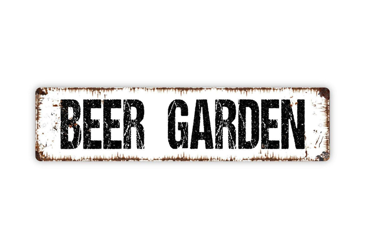 Beer Garden Sign - Welcome To Our Bar Metal Sign, Farmhouse Custom, Vinyl Sticker Or Street Sign or Door Name Plate Plaque