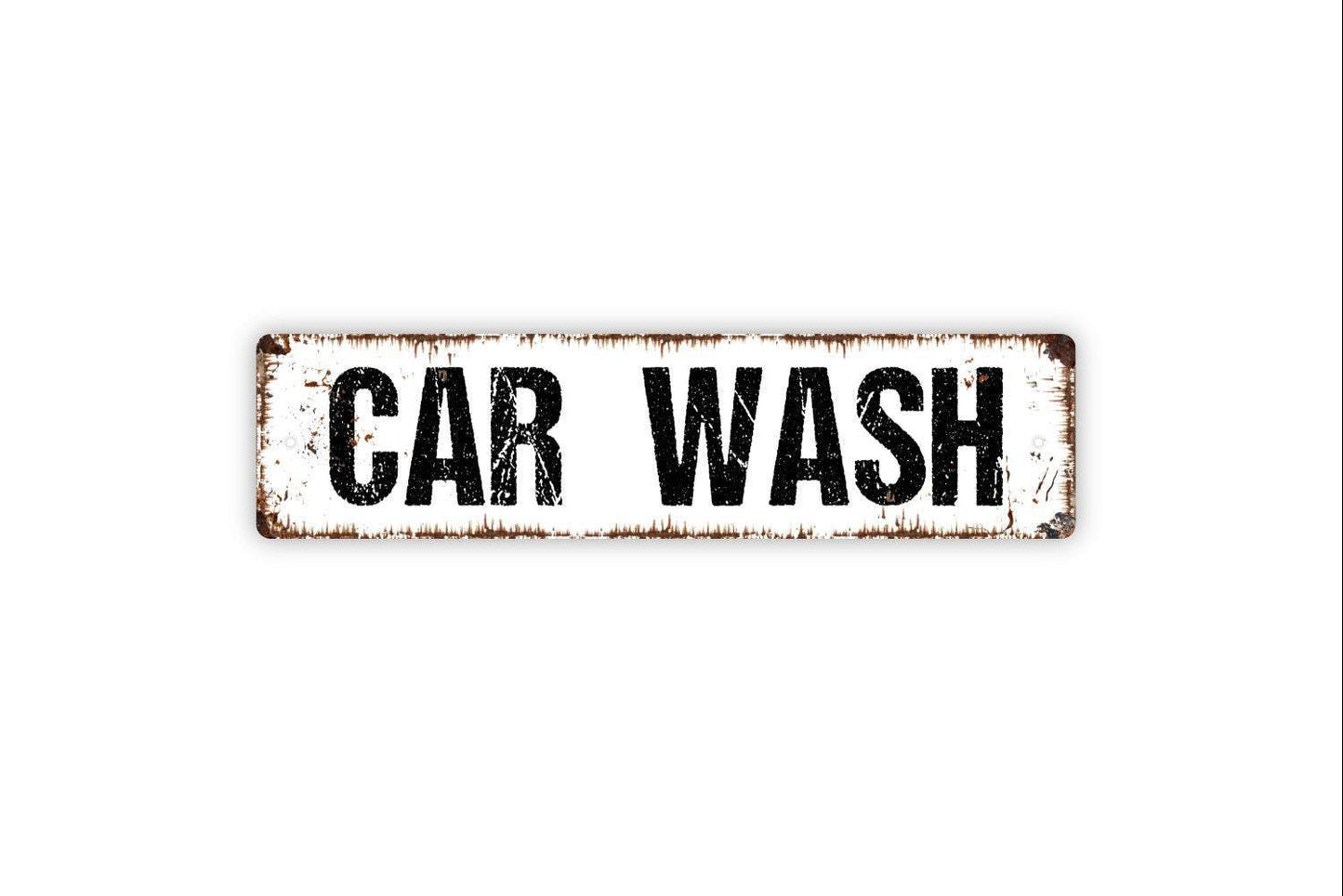Car Wash Metal Sign - Auto Motor Vehicle Truck Vinyl Sticker Or Street Metal Sign or Door Name Plate Plaque