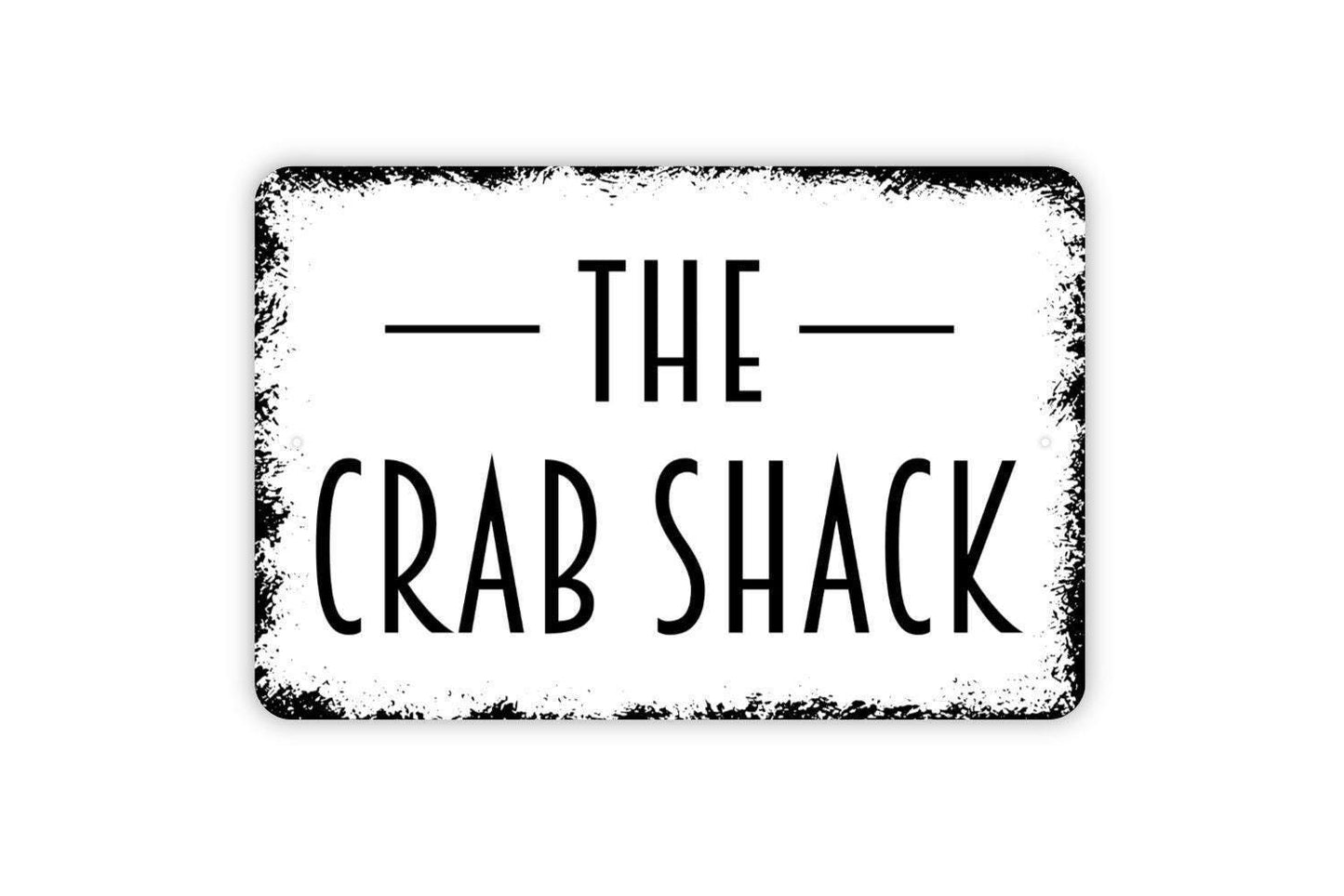 The Crab Shack Sign | Nautical Coastal Wall Decor | Rustic Beach House Seafood Restaurant Bar Wall Art | Metal Sign or Vinyl Sticker