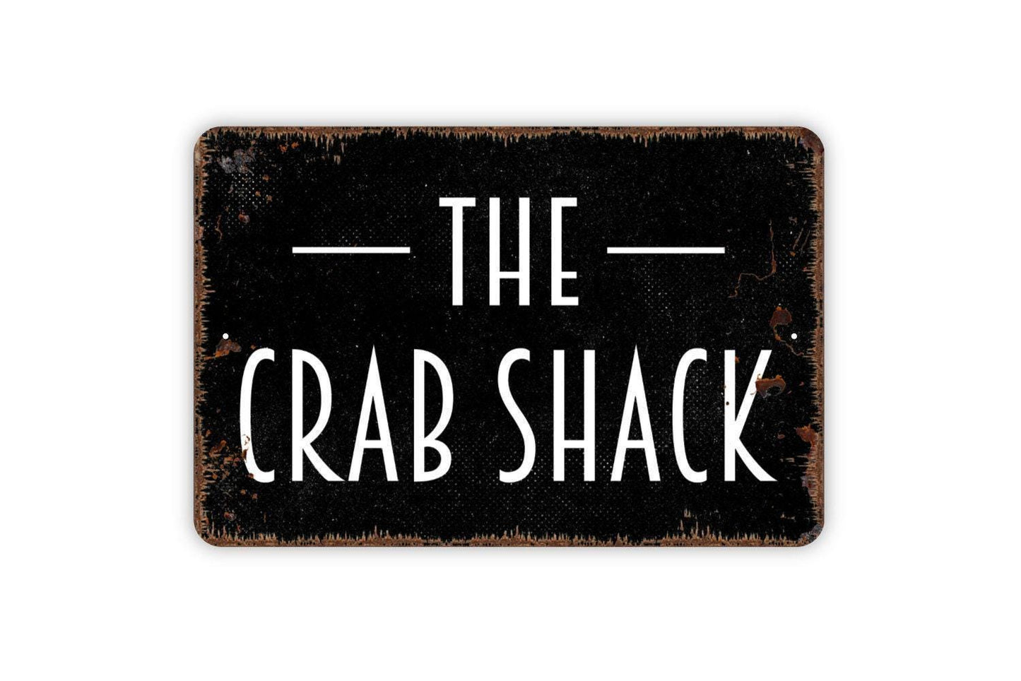 The Crab Shack Sign | Nautical Coastal Wall Decor | Rustic Beach House Seafood Restaurant Bar Wall Art | Metal Sign or Vinyl Sticker