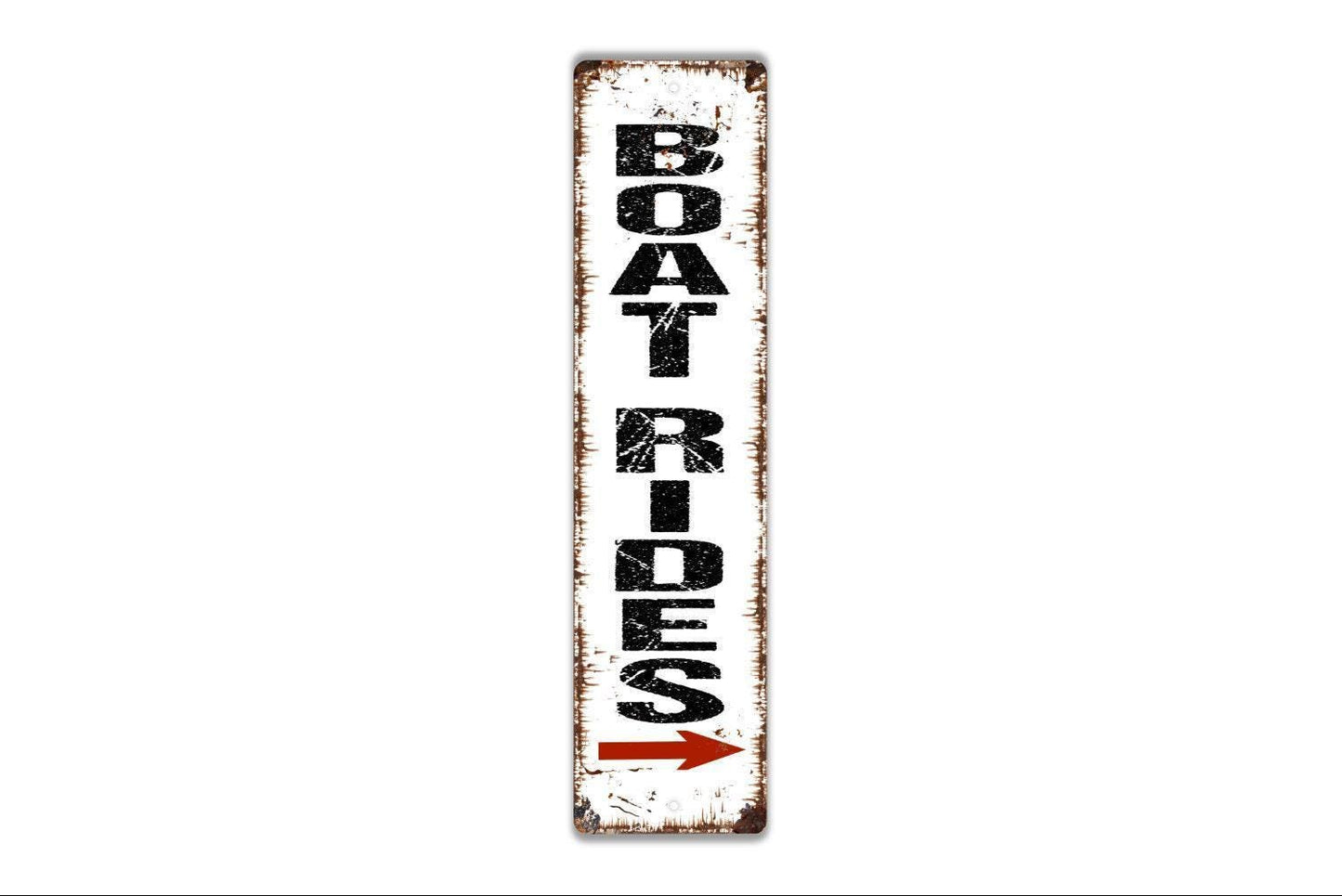 Boat Rides With Arrow Custom Metal Sign - Vinyl Sticker Or Street Metal Sign or Door Name Plate Plaque