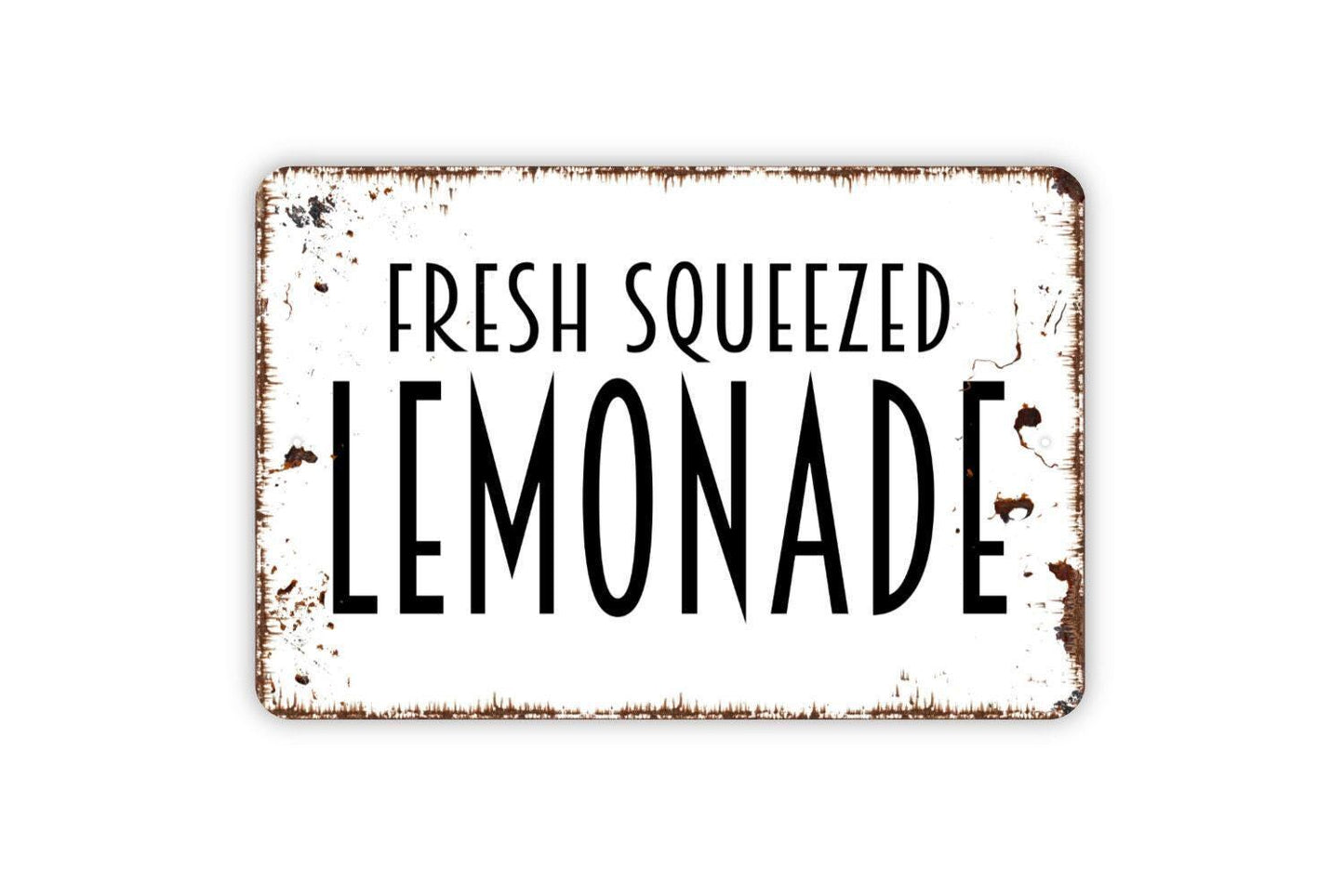 Fresh Squeezed Lemonade Sign - Metal Indoor or Outdoor Wall Art