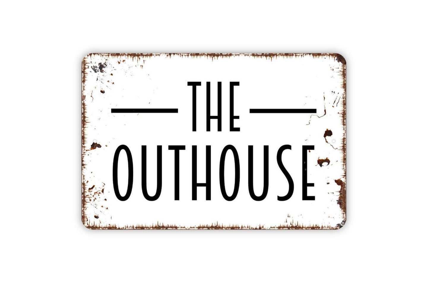 The Outhouse Sign - Funny Bathroom Metal Wall Art