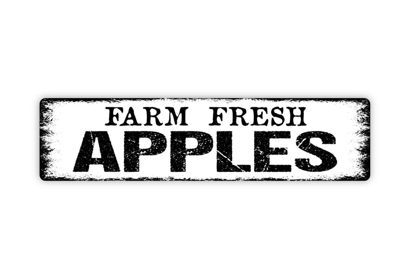 Farm Fresh Apples Sign - Apple Tree Garden Farmers Market Vinyl Sticker Or Street Metal Sign or Door Name Plate Plaque