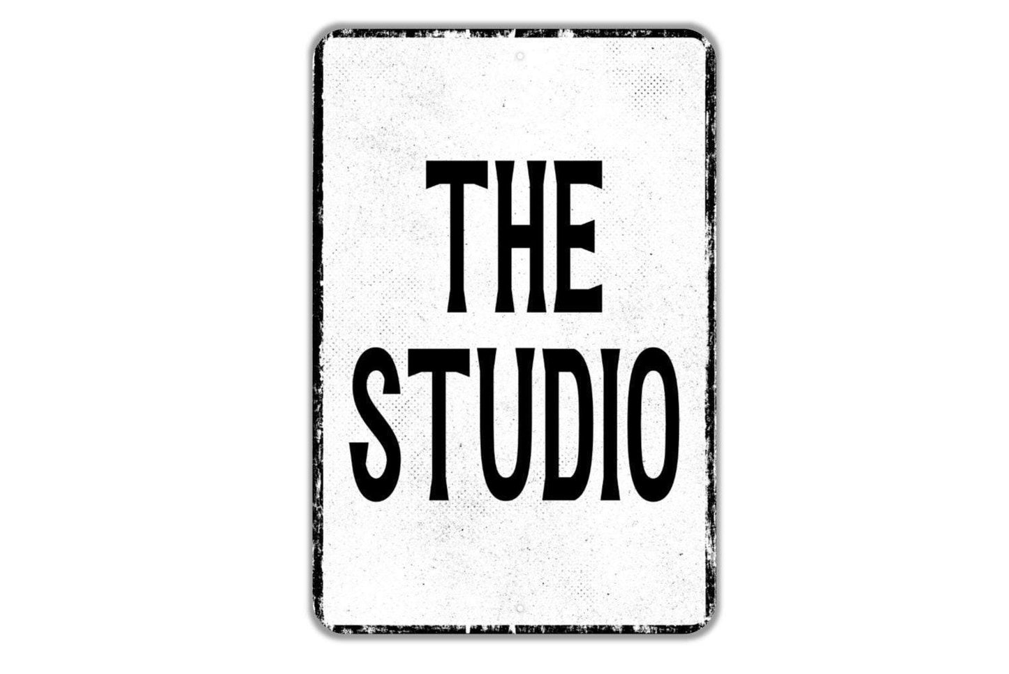 The Studio Sign Metal Wall Art or Vinyl Sticker for Art Studio, Music Room, Photography Space, Home Office, Creative Workspace