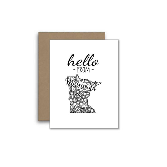 Hello from Minnesota – Boho Mandala State Outline