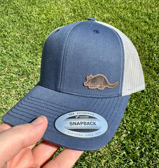 Armadillo Hat – Fun Trucker or Snapback Cap with Armadillo Design – Quirky Wildlife Hat for Animal Lovers, Texans, or Southern Style Fans