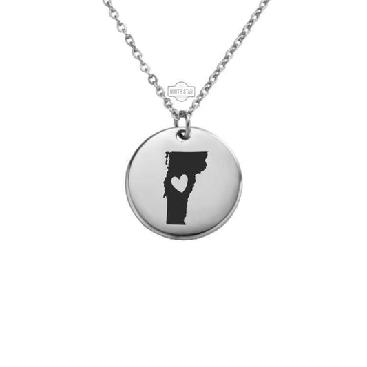 Vermont Necklace – Gold or Silver State Outline Charm – Personalized VT Jewelry Gift – Custom Home State Pendant – Keychain Available