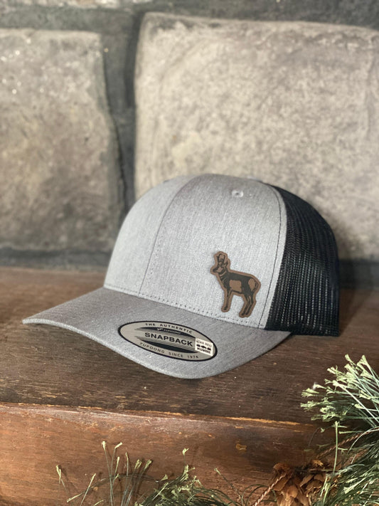 Pronghorn Antelope  Trucker Hat – Wildlife Snapback Cap, Engraved Animal Hat, Rustic Outdoorsman Gift