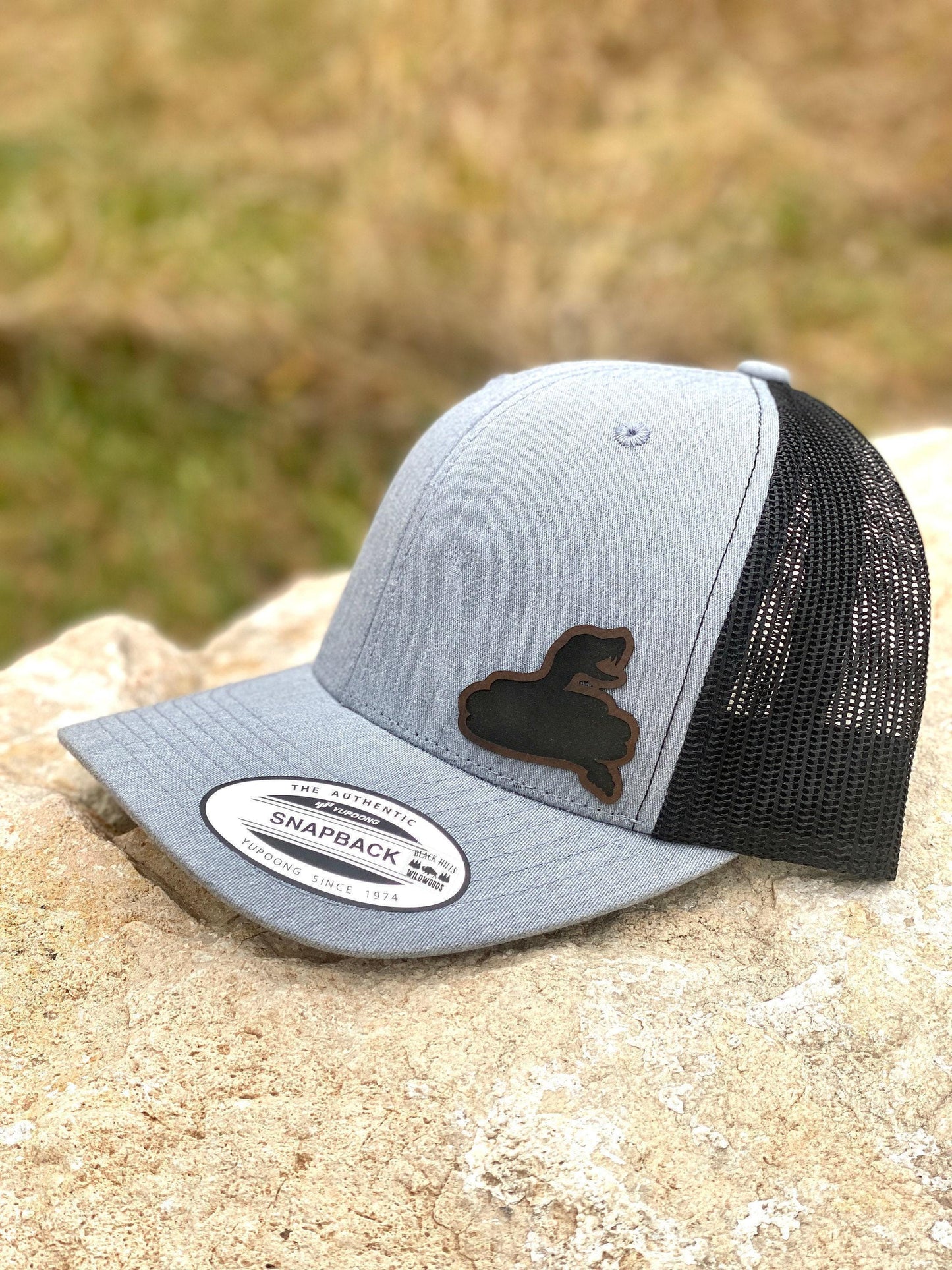 Snake Hat – Snapback Trucker Hat with Leatherette Patch – Serpent Cap – Reptile Lover Gift – Snake Head Hat – Cool Wildlife Trucker Hat