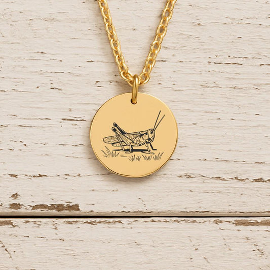 Grasshopper Necklace – Dainty Gold or Silver Insect Pendant – Personalized Nature Lover Gift – Minimalist Jewelry – Keychain Available