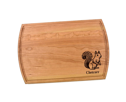 Squirrel Cutting Board | Squirrel Charcuterie Board | Custom Serving Tray | Personalized Wildlife Gift | Wedding Anniversary Gift