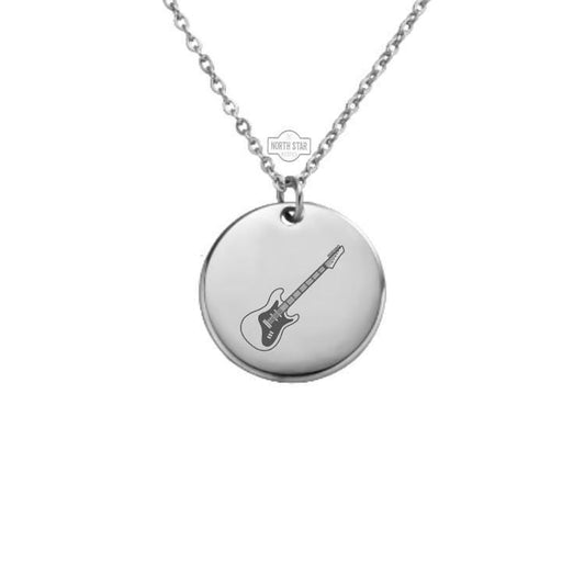 Bass Guitar Necklace – Gold or Silver Music Charm – Personalized Gift for Bass Players, Musicians, or Music Fans – Keychain Available