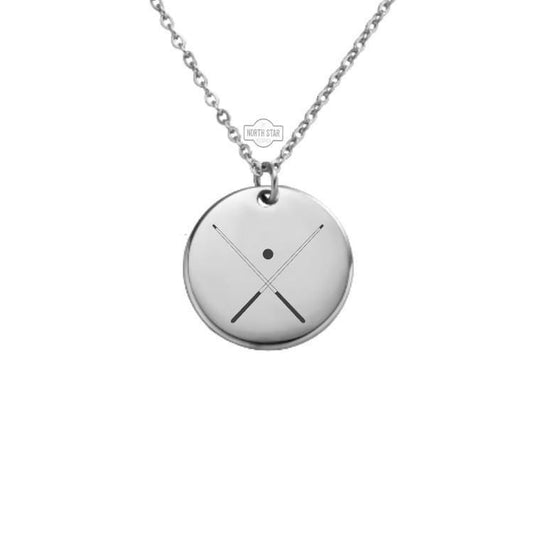Billiards Necklace – Gold or Silver Pool Charm – Personalized Gift for Players & Fans – 8 Ball Jewelry – Keychain Option Available